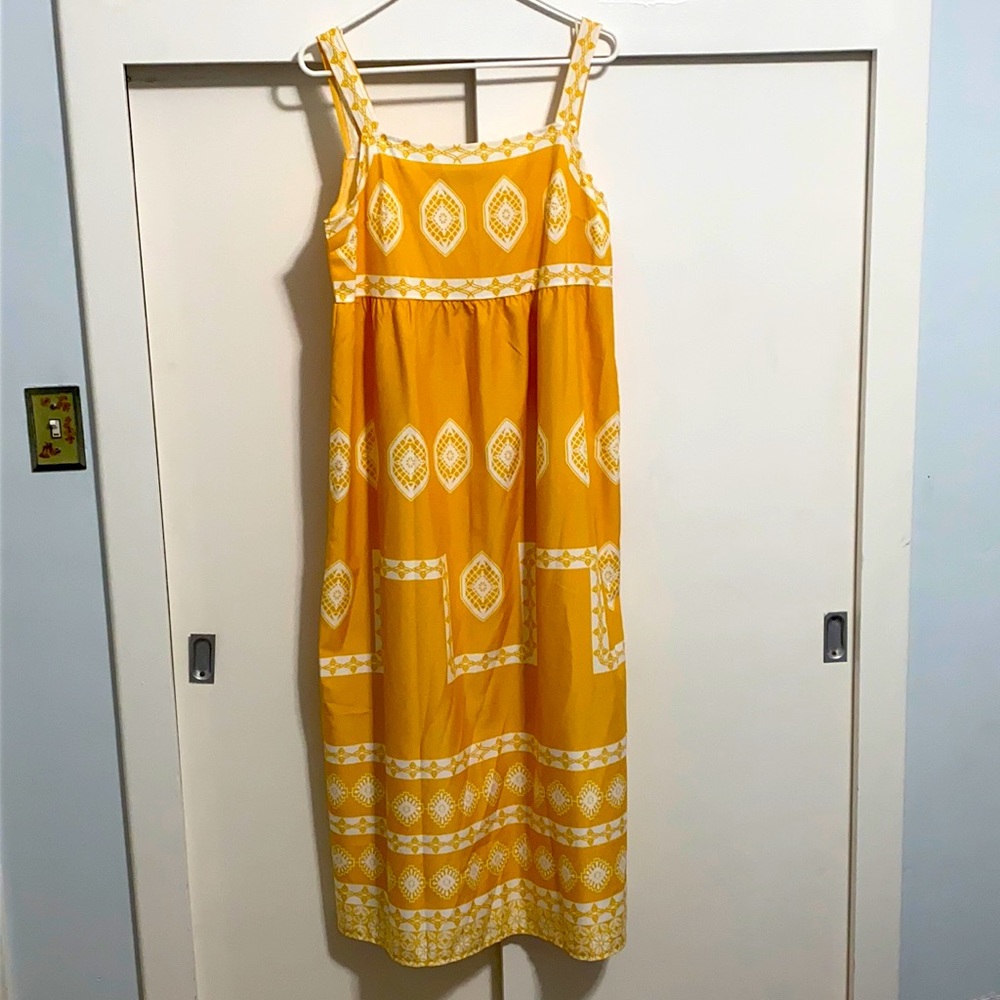 Miss Look Beautiful yellow sun dress sz m